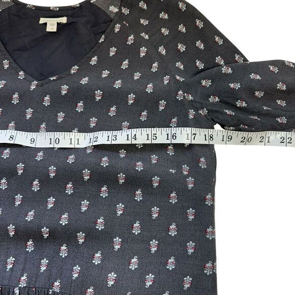 Garnett Hill Bohemian Flowy Floral Gray Casual Dress, 6 - Picture 11 of 14